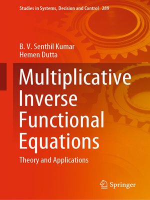 cover image of Multiplicative Inverse Functional Equations
